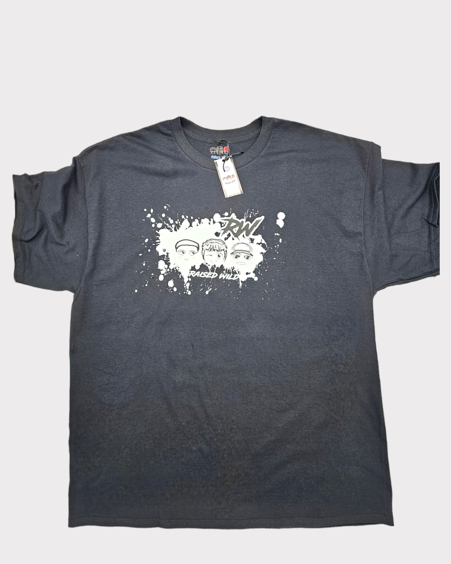 Black Raised Wild x Graphic White T-shirt