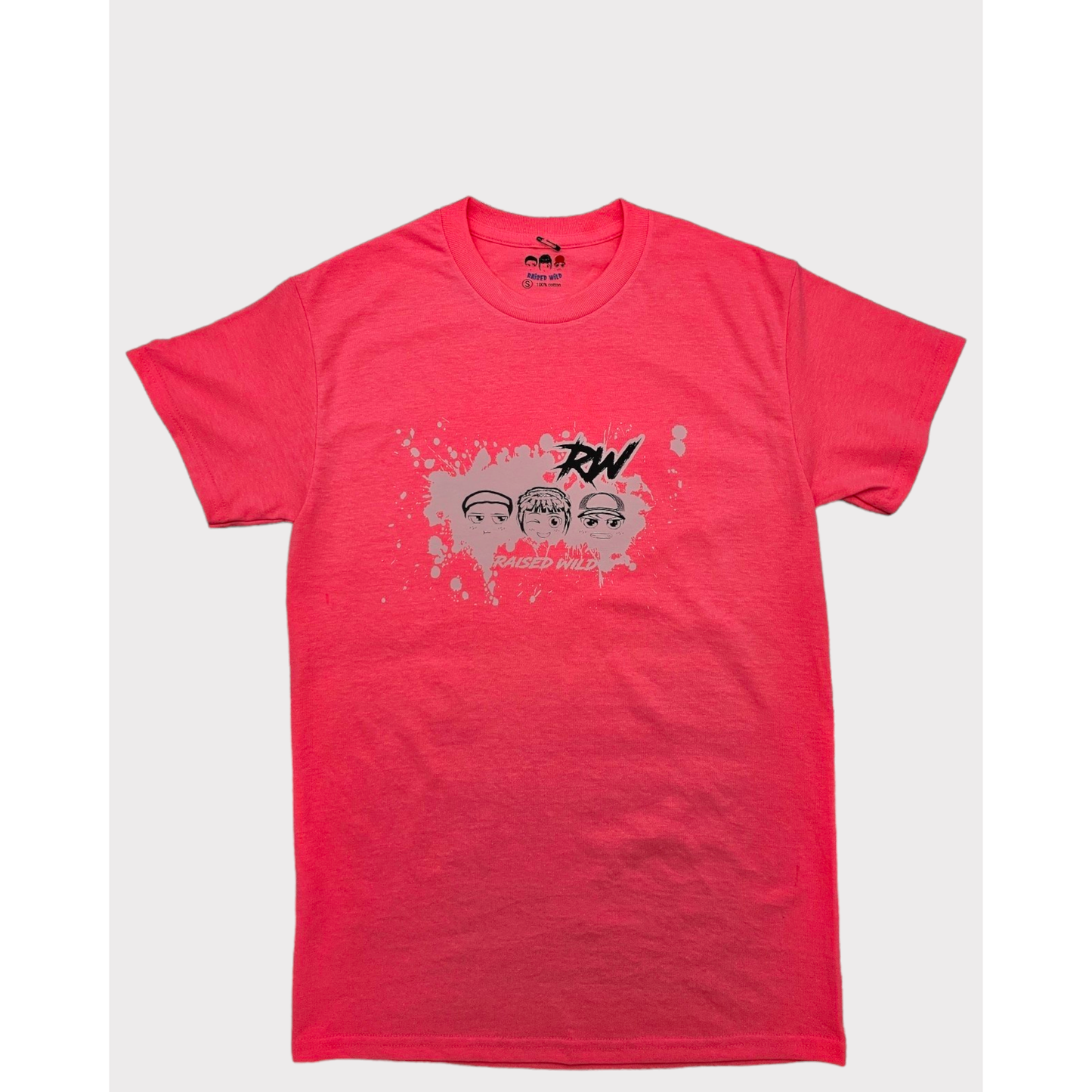 Women's Pink Raised Wild Graphic T-shirt