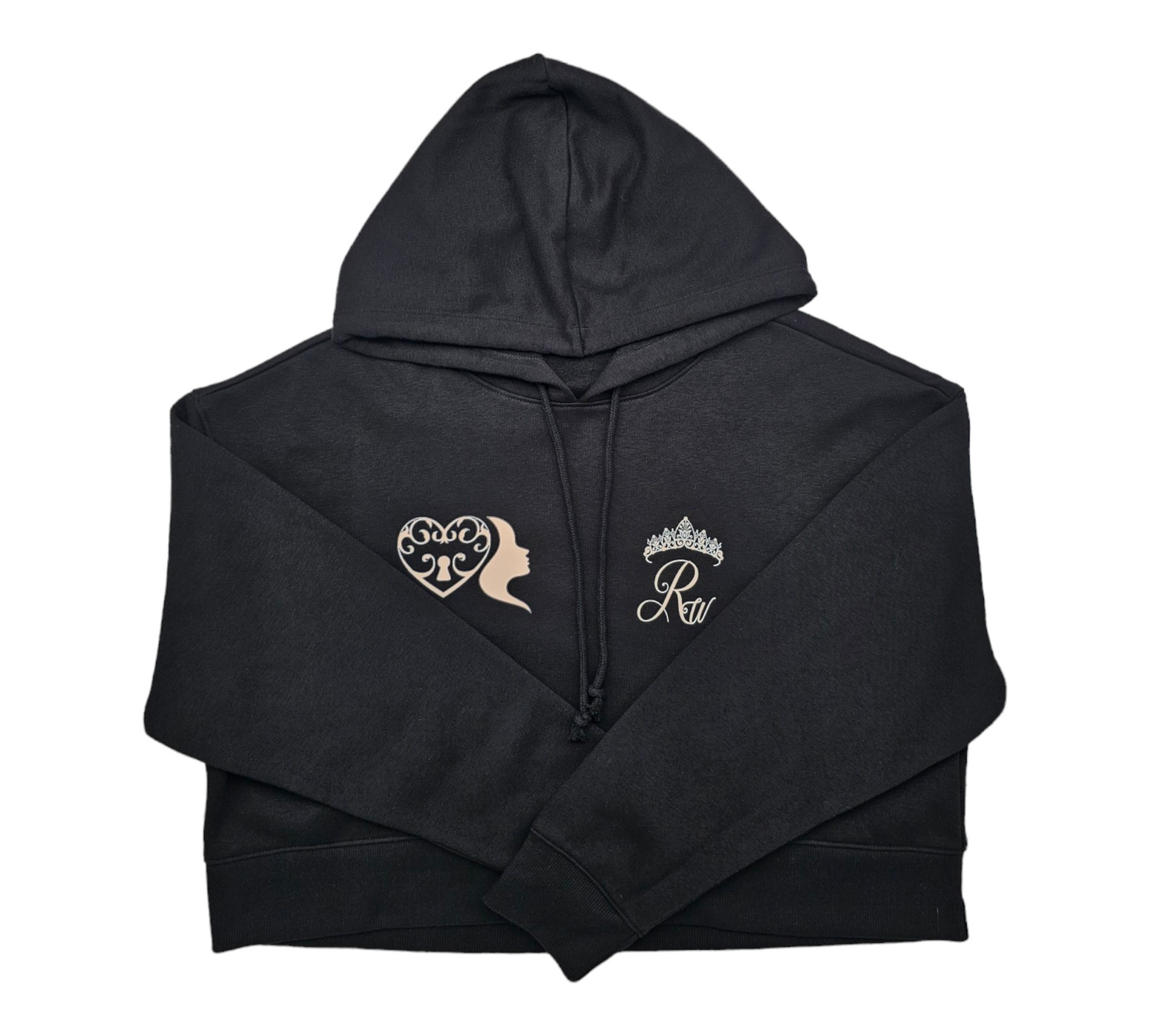 Raised Wild Lady Queen Crop Top Hoodie