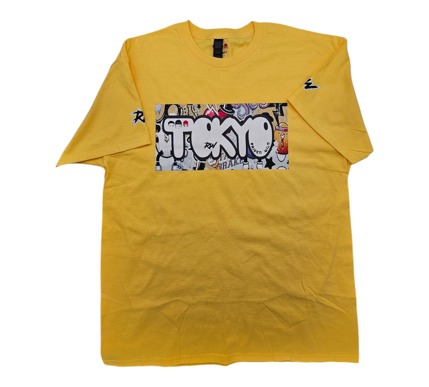 Raised Wild Graffiti Big Print Tokyo T-Shirt
