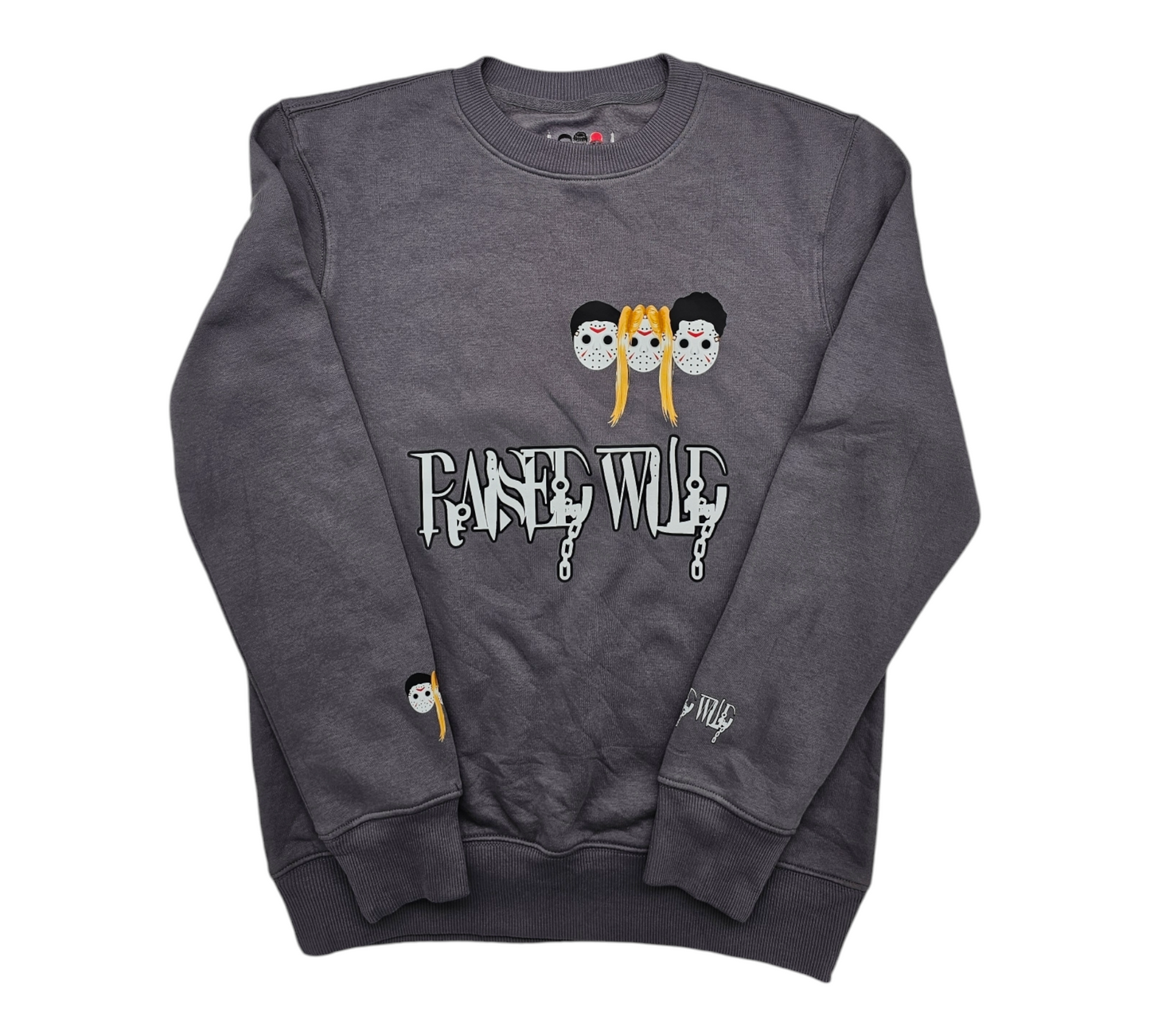 Raised Wild Gray Jason Vorhees Crew Sweatshirt