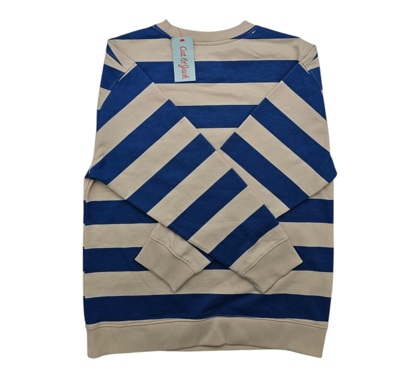 Cat & Jack Good Vibes Stripe Crew Sweatshirt
