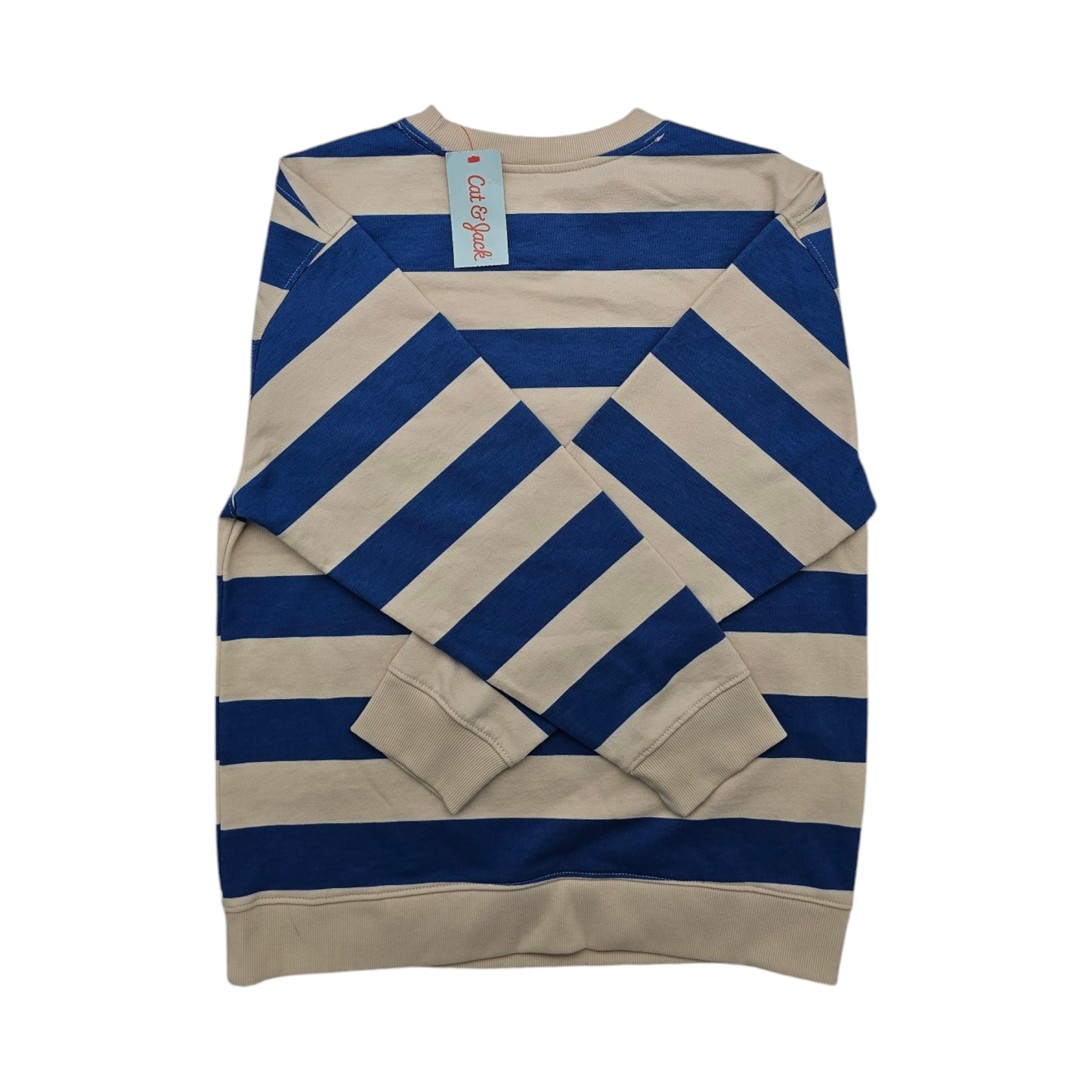 Cat & Jack Good Vibes Stripe Crew Sweatshirt