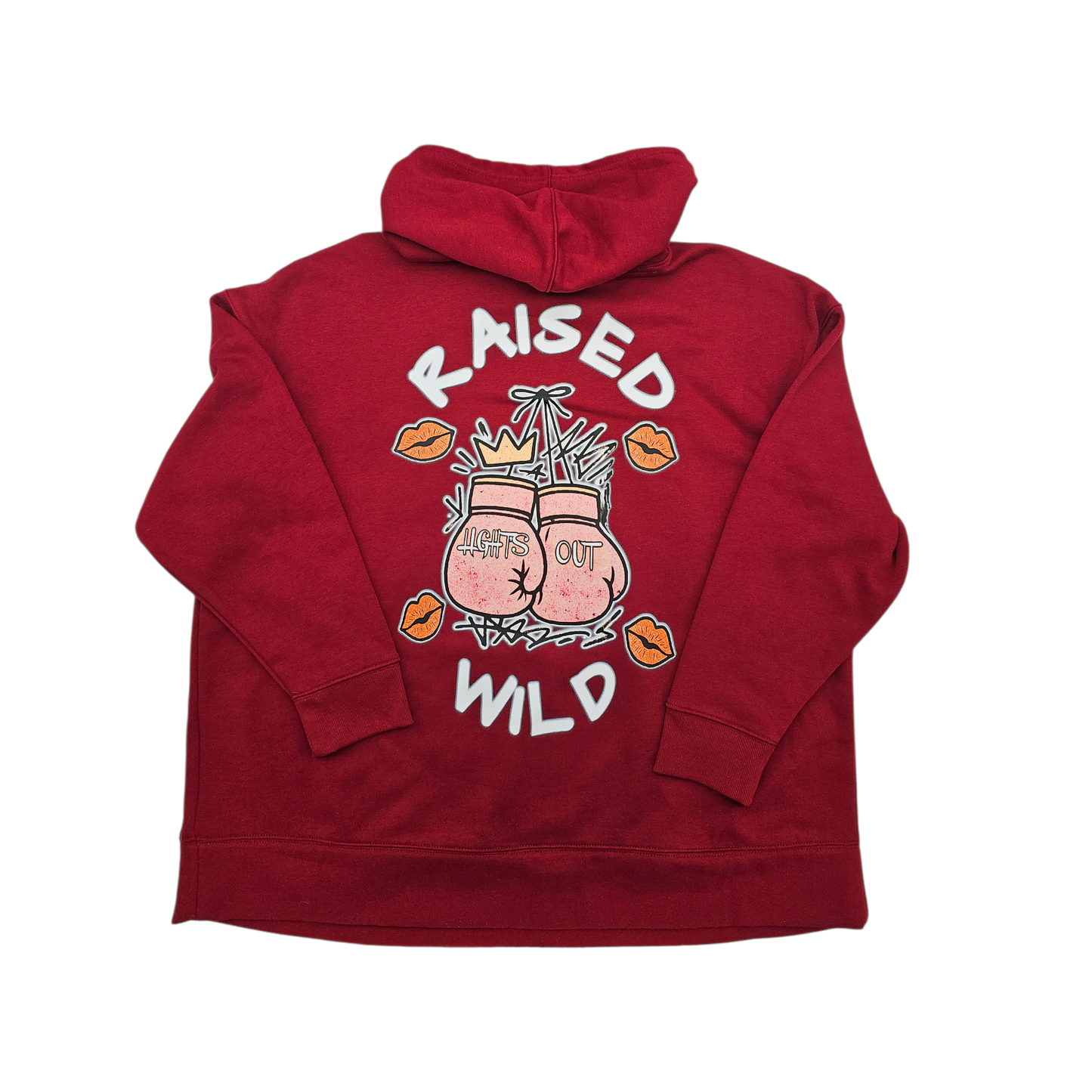 Raised Wild “Boxing Royalty” Hoodie – Red