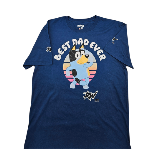 Bluey “Best Dad Ever” Bandit Tee – Raised Well Edition