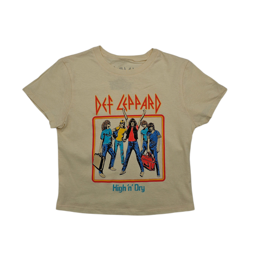 Def Leppard “High 'n' Dry” Vintage Tee – Beige