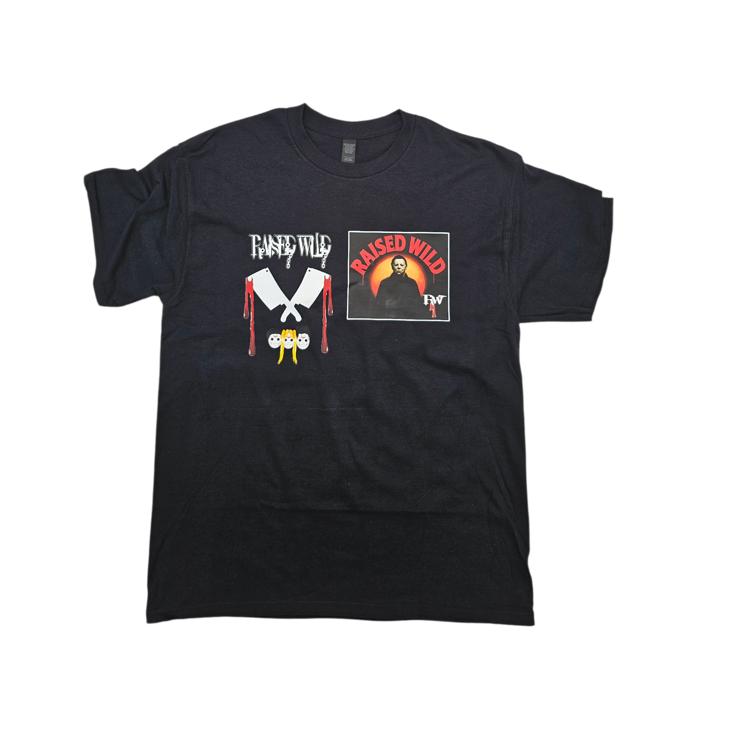 Raised Wild “Cleaver Chaos” Graphic Tee – Black
