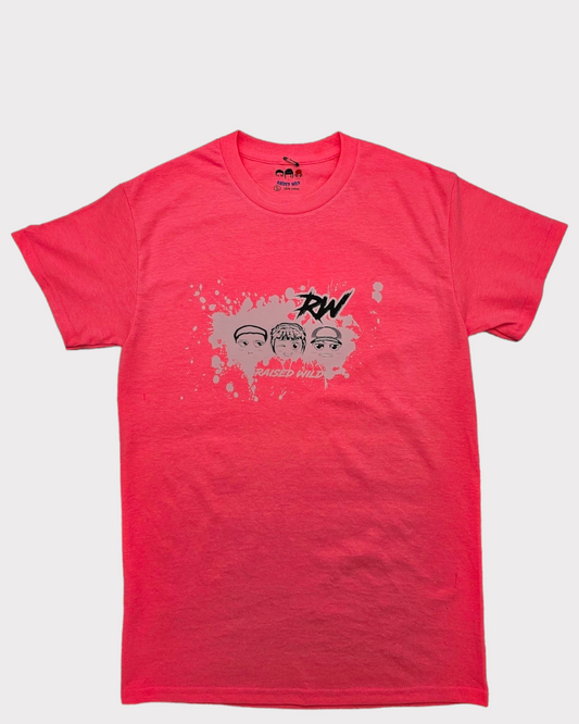 Women's Pink Raised Wild Graphic T-shirt