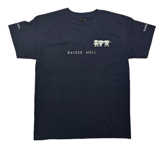 Raised Wild Navy T- Shirt