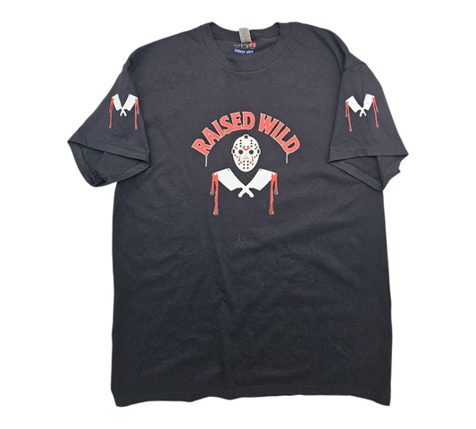 Raised Wild Hockey Jason Mask T-Shirt