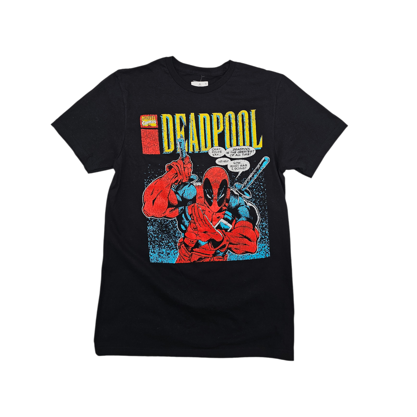 Marvel Comics “Deadpool Speech Bubble” Tee – Black